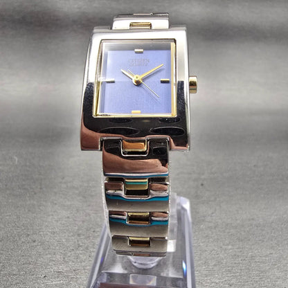 Citizen Watch Women 20mm Blue Dial Silver tone Rectangle 5930-S99051 New Battery5