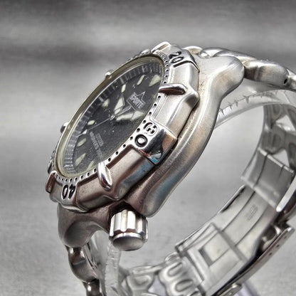Citizen Air Dive Watch Men 36mm Black Dial Silver Tone 5512-F51359 New Battery2