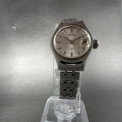 Seiko Matic Lady Watch Women 21mm Silver Dial Silver Tone Date Round VTG PARTS6