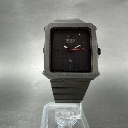 Citizen CQ Watch Women 28mm Black Dial Gray Tone Rectangle 3630 New Battery5
