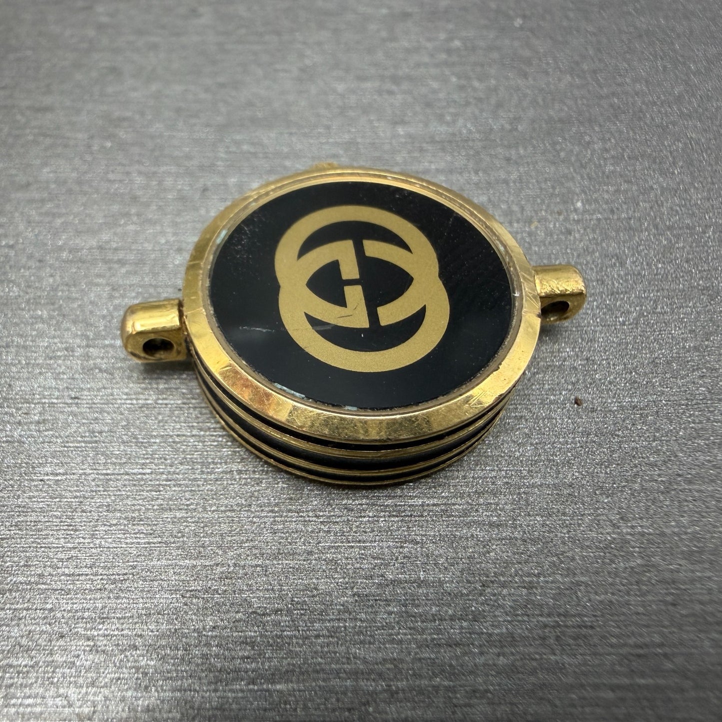 Gucci 2000L Watch Women 21mm Black Dial Gold Plated Round Vintage PARTS12
