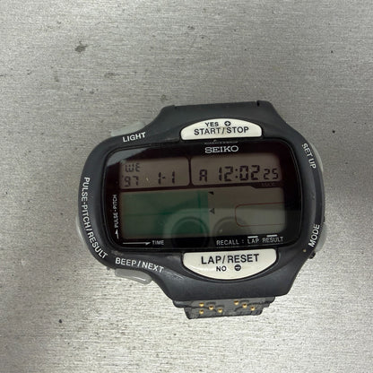 Seiko Pulse Graph Watch Men 61mm Digital Alarm Chrono PROA-4A20 New Battery0