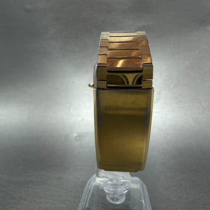 Seiko Lassale Tank Watch Men 26mm Champagne Dial Gold Tone 6020-5909 New Battery7