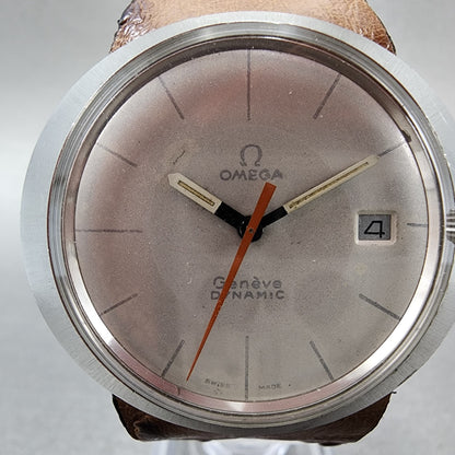 Omega Geneve Dynamic Watch Men 41mm White Dial Steel Date Oval Manual Runs1