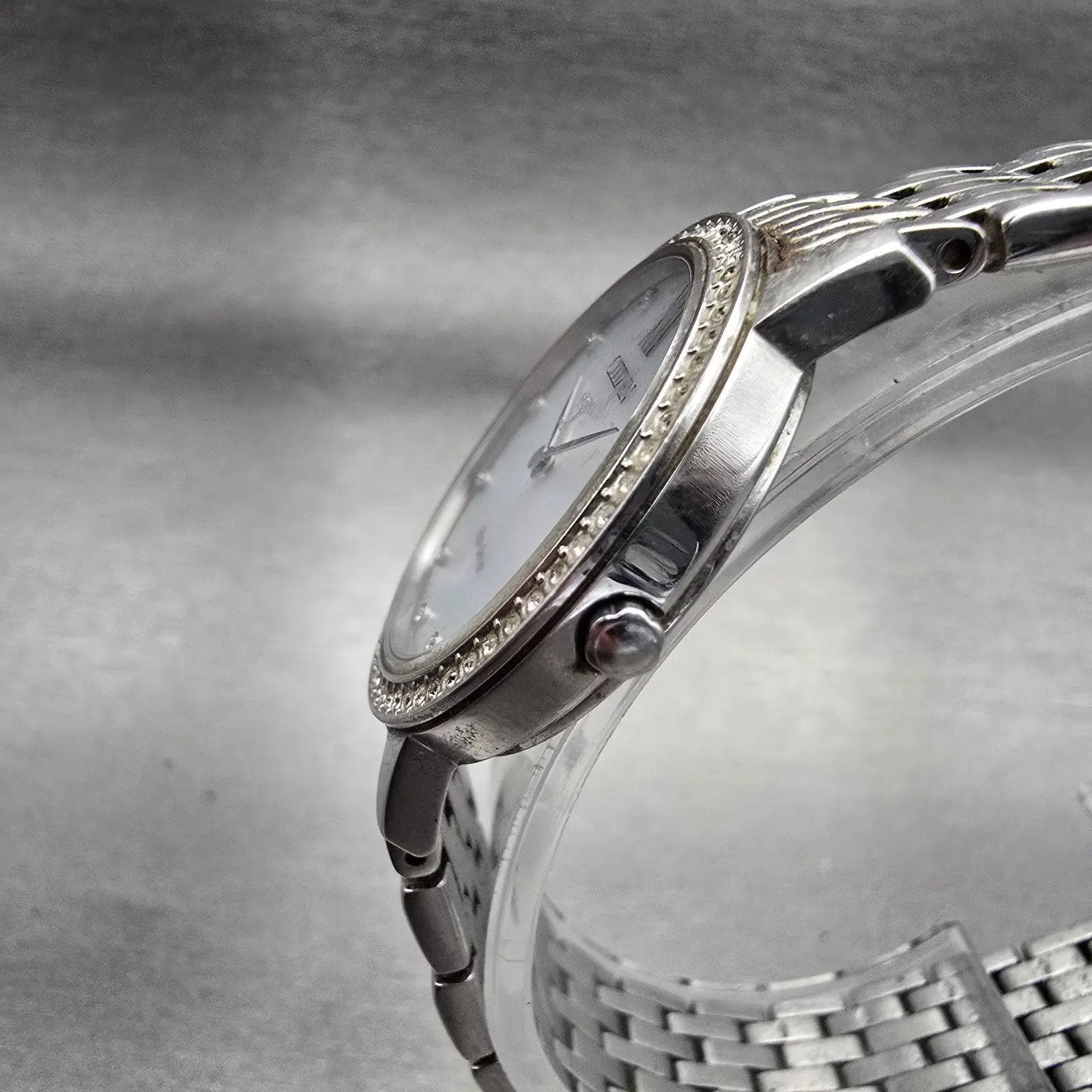 Citizen Eco-Drive Watch Women 30mm White Dial Silver Gemmed B023-R014676 Works2