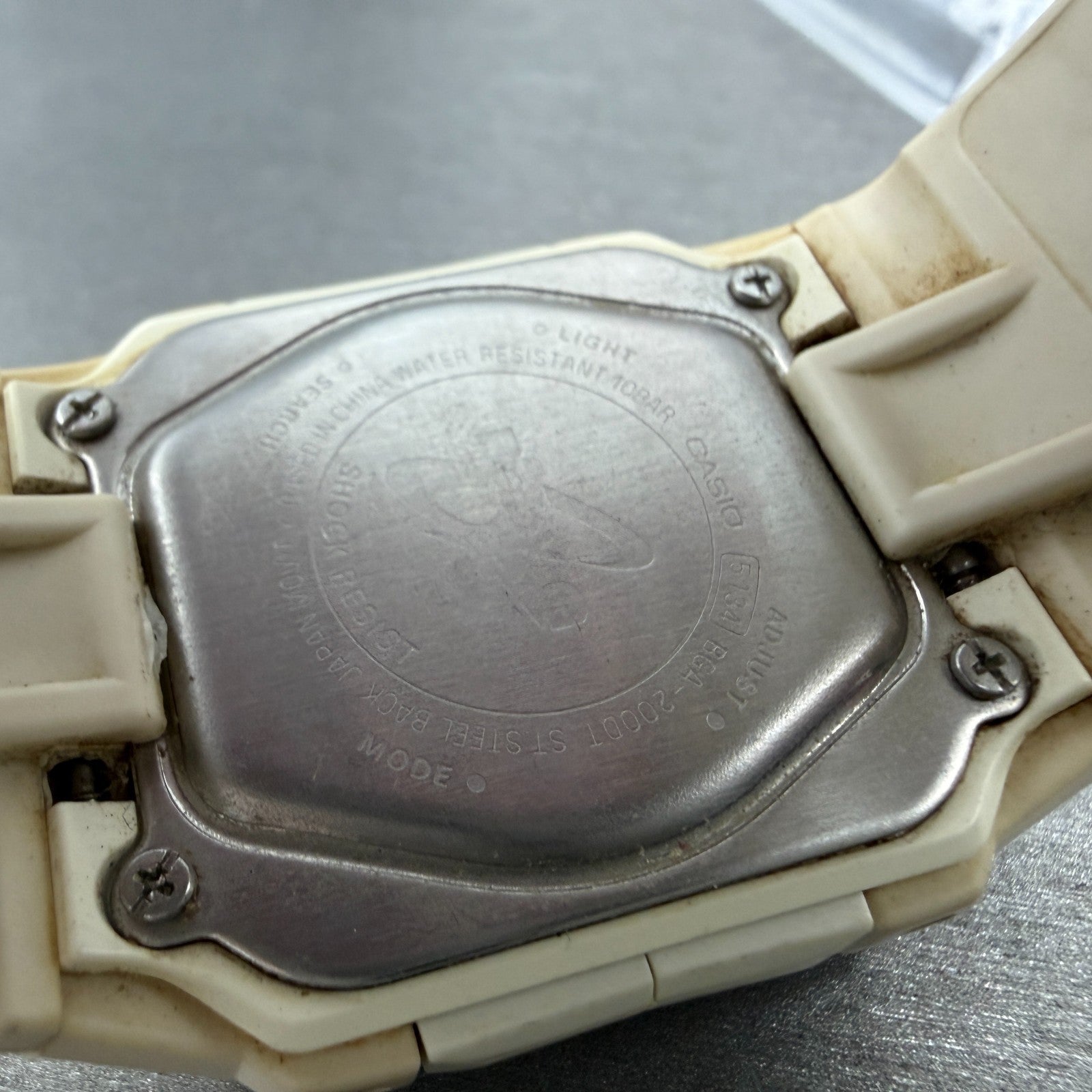 Casio Baby-G BGA-200DT Watch Women 36mm White Analog Digital Alarm Chrono NewBat10