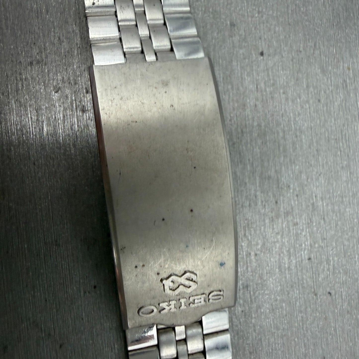 Seiko SQ Bracelet 20mm Stainless Steel Silver Tone Tri Folding Clasp VTG Japan4