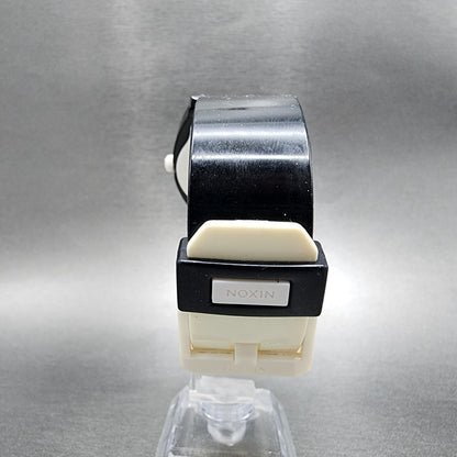 Nixon Time Teller P Watch Men 39mm White Dial Black & White Tone New Battery