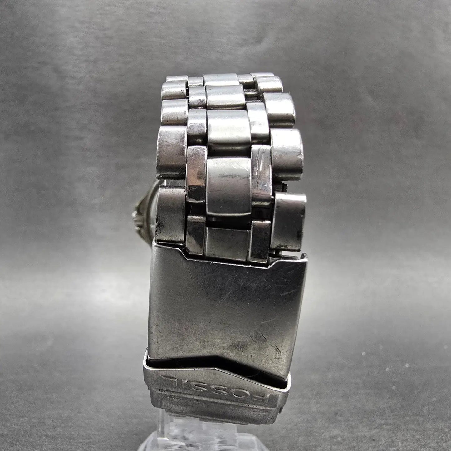 Fossil Blue Dive Watch Men 38mm Black Dial Silver Tone Date AM-3198 New Battery8
