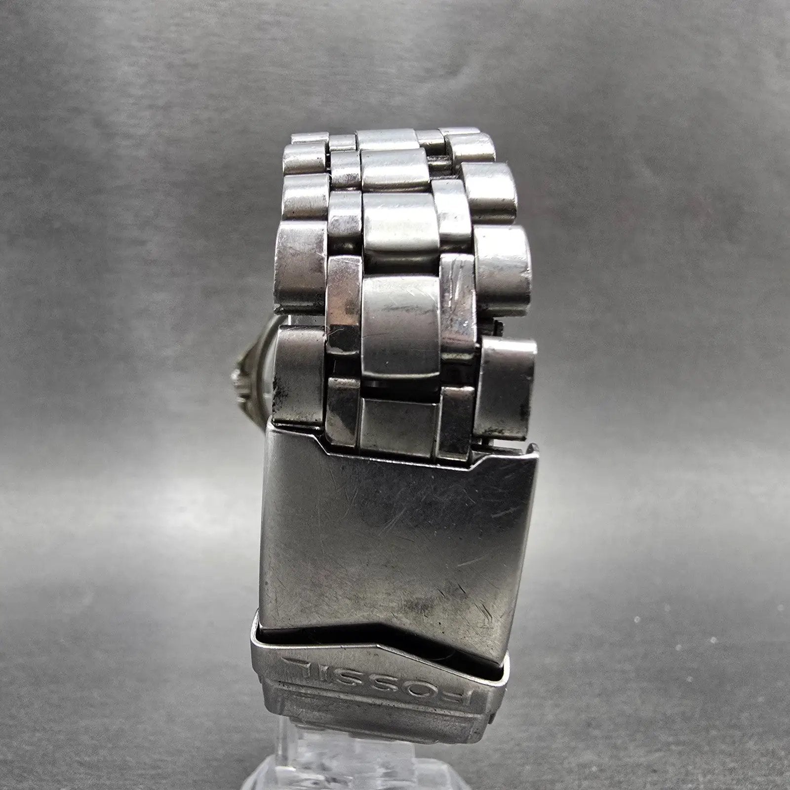 Fossil Blue Dive Watch Men 38mm Black Dial Silver Tone Date AM-3198 New Battery8
