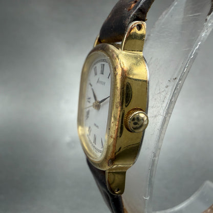 Seiko Avenue Watch Women 21mm White Dial Gold Tone Oval 2P21-5130 New Battery2
