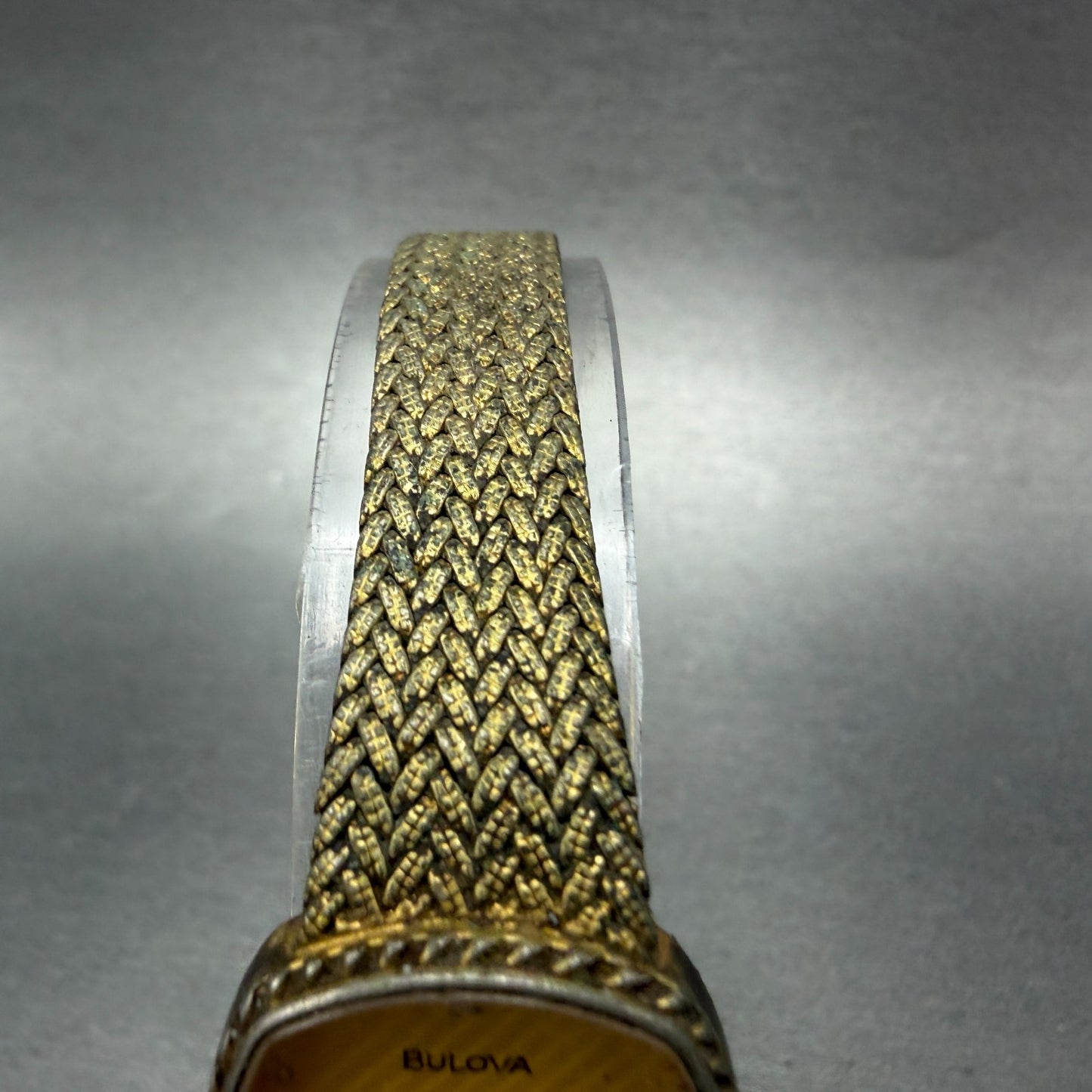 Bulova Watch Women 22mm Champagne Dial Gold Tone Square 9202004 New Battery VTG4