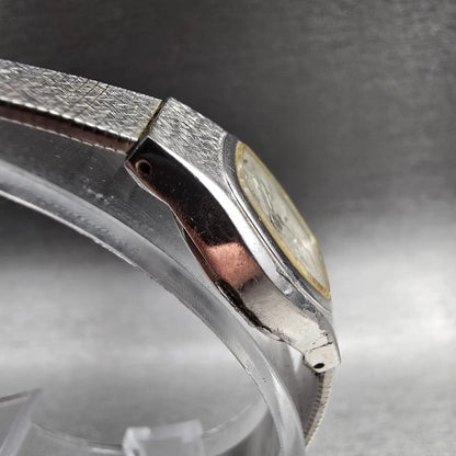 Seiko Watch Women 16mm Silver Dial Silver Hexagon 2C21-5149 New Battery VTG JP5