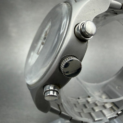 Timex MK1 Chronograph Watch Men 42mm White Dial Steel Date Round New battery2