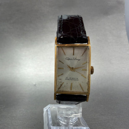 Citizen Daisy Tank Watch Women20mm Silver Dial Gold Tone Manual S6403 Runs5