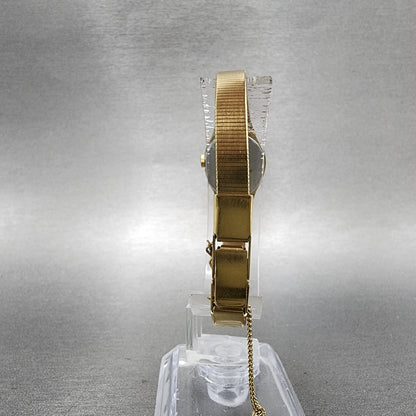 Seiko Watch Women 17mm Champagne Dial Gold Tone Round 73200209 New Battery7