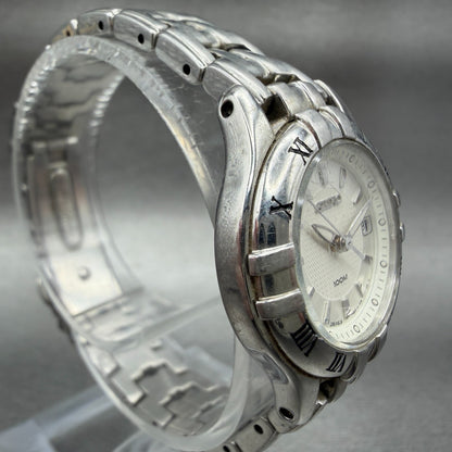Seiko Dive Watch Women 26mm White Dial Silver Tone Date 7N82-0DP0 New Battery3