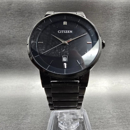 Citizen Watch Men 41mm Black Dial Black Tone Date Round G112-S106869 New Battery5