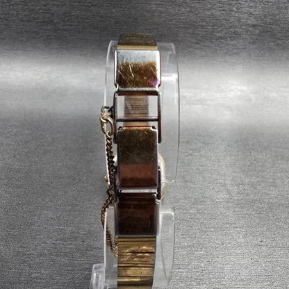 Seiko SQ Watch Women 23mm Gold Dial Gold Tone Daydate 3423-5079 New Battery7