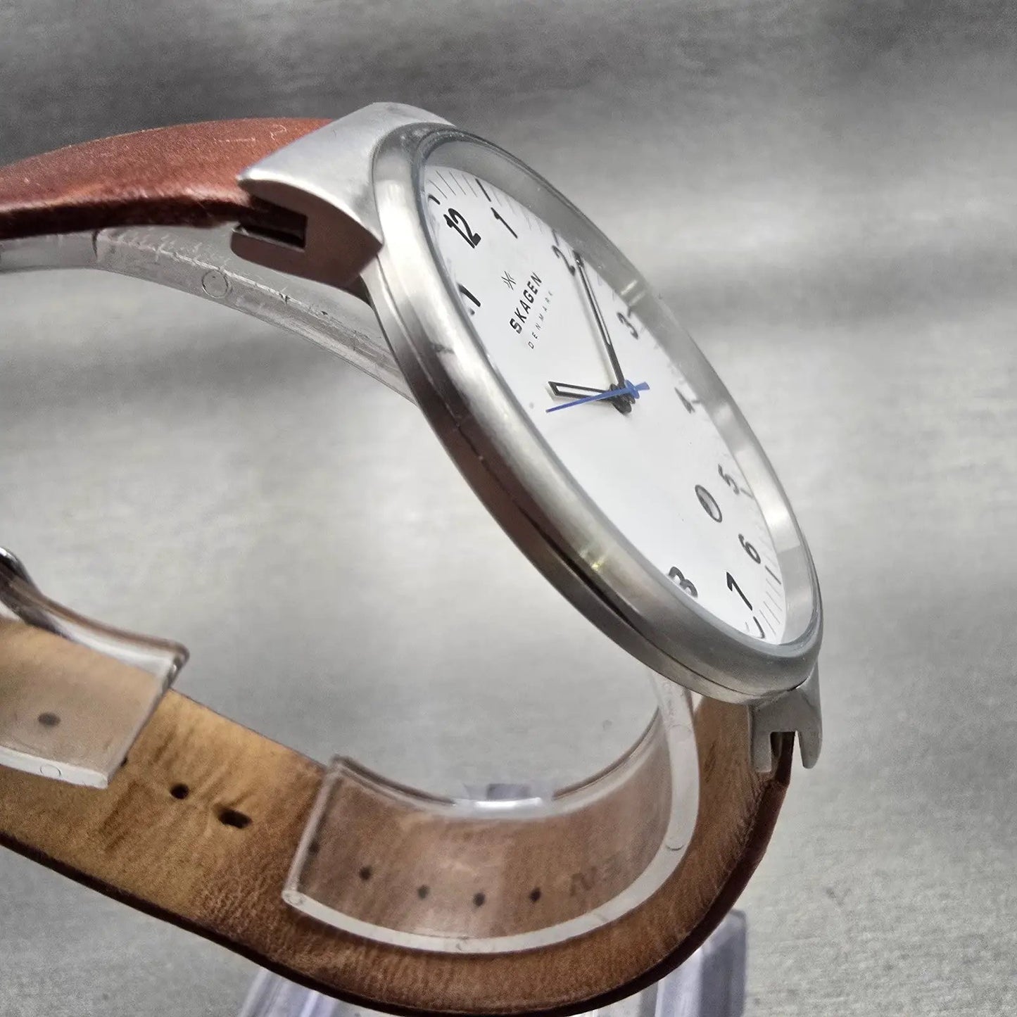 Skagen Ancher Watch Men 40mm White Dial Silver Tone Date SKW6082 New Battery3