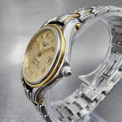 Longines Golden Wing Watch Women 26mm Champagne Dial Two Tone Date New Battery2