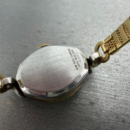 Elgin Watch Women 17mm Cream Dial Gold Tone Manual Wind Runs Vintage Cocktail9