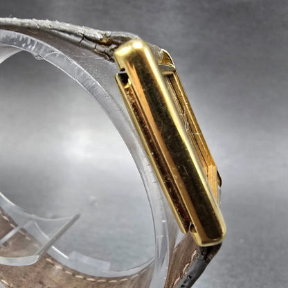Raymond Weil Tank Watch Women 20mm Gold Dial Gold Plated 5766 NO GLASS New Batt3