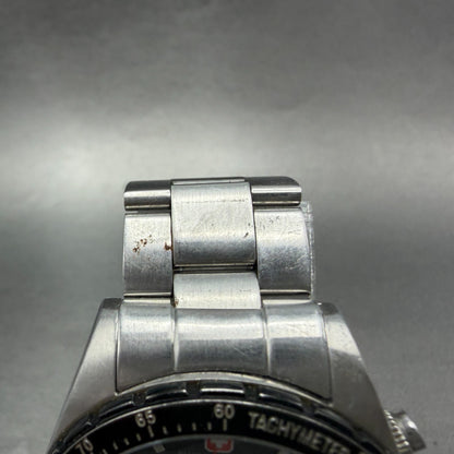Swiss Military Chronograph Watch Men 40mm Black Dial Silver Alarm Daydate NewBat4