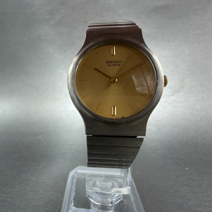 Seiko Watch Women 29mm Champagne Dial Silver Tone Round 7431-6090 New Battery5