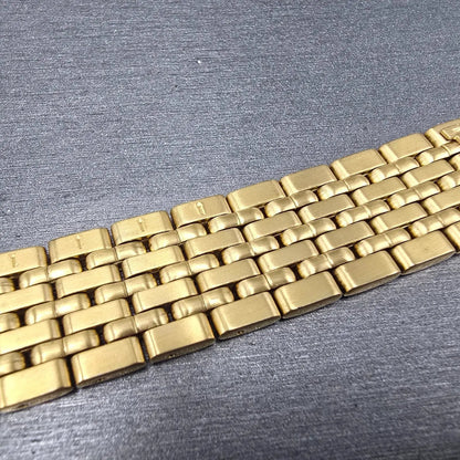 Seiko Bracelet 15mm Stainless Steel Gold Tone Vintage Japan 43G6-BI12