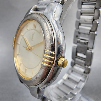 Yves Saint Laurent Watch Women 32mm Champagne Dial Two Tone Round new Battery2