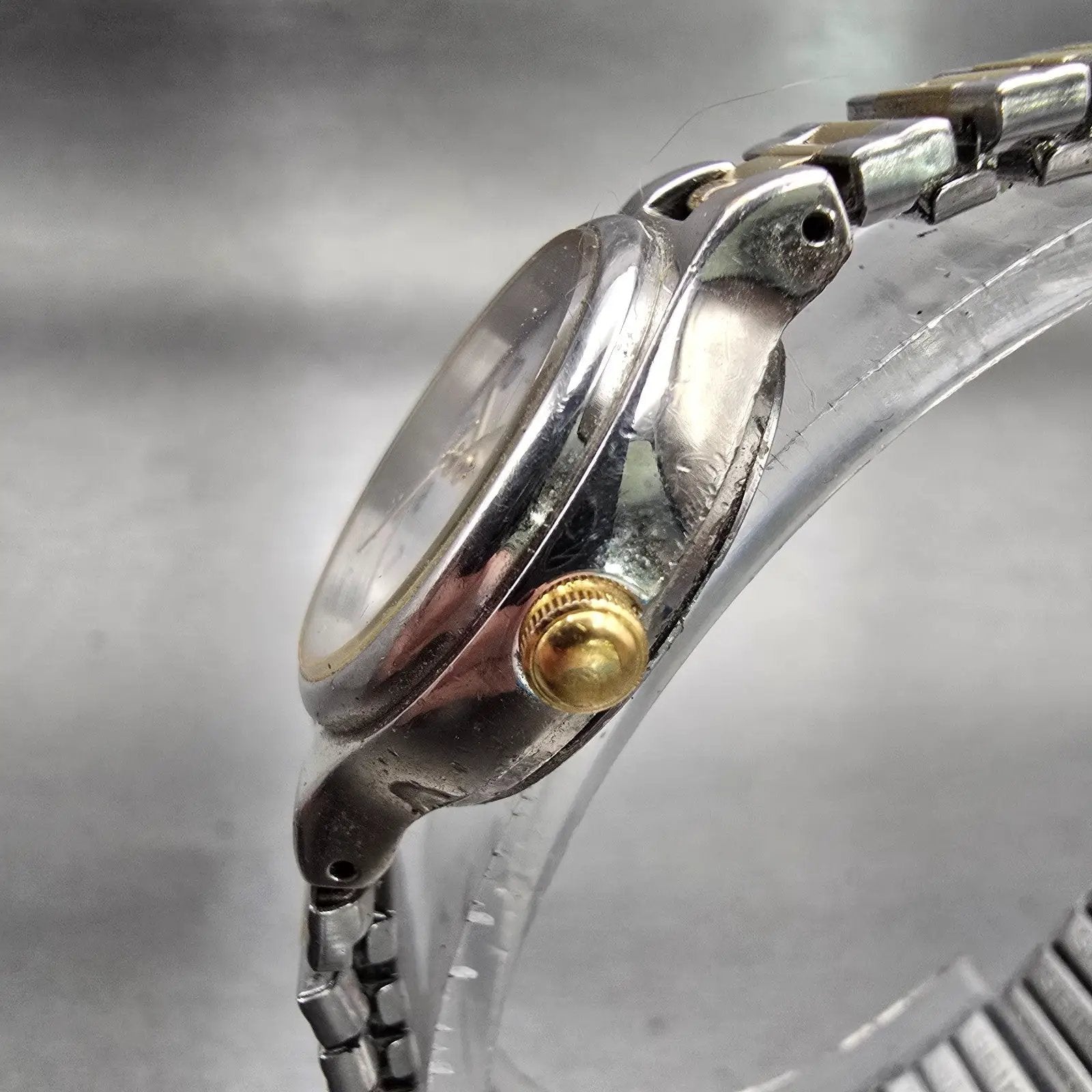 Seiko Watch Women 24mm White Dial Two Tone Daydate Round 7N83-0131 New Battery2