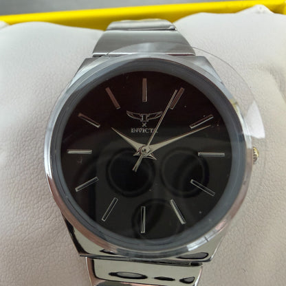 Invicta Celestial Watch Women 28mm Black Dial Silver Tone Round 690521