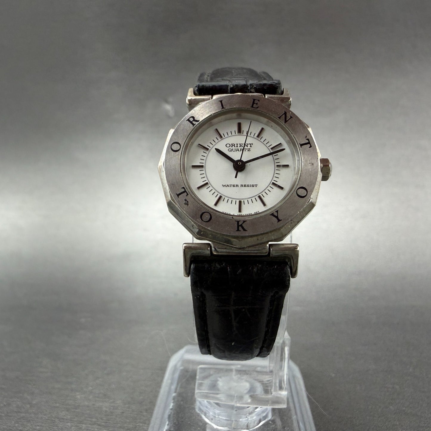 Orient Watch Women 24mm White Dial Silver Tone Round New Battery Vintage5