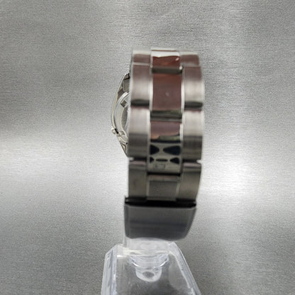 Seiko 5 Automatic Watch Men 37mm Ice Blue Dial Steel Daydate 70098211 Runs7