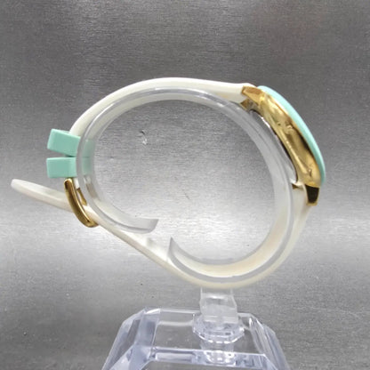 Kate Spade Watch Women 33mm White Dial Gold Case Round Floral Band New Battery8