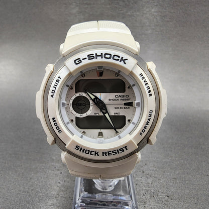 Casio G-Shock G-300LV Watch Men 46mm Analog Digital White Tone Round PARTS