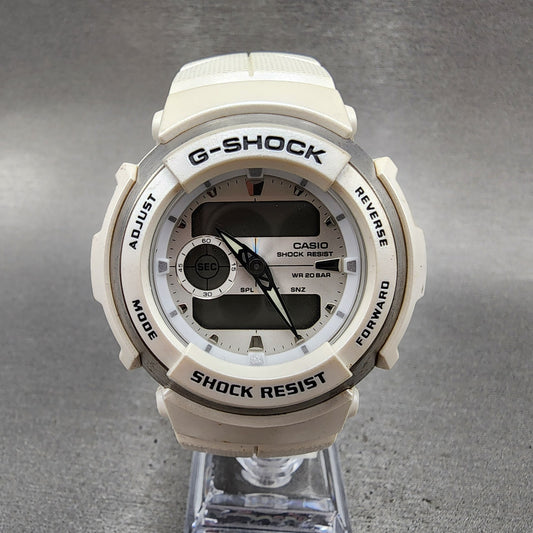 Casio G-Shock G-300LV Watch Men 46mm Analog Digital White Tone Round PARTS