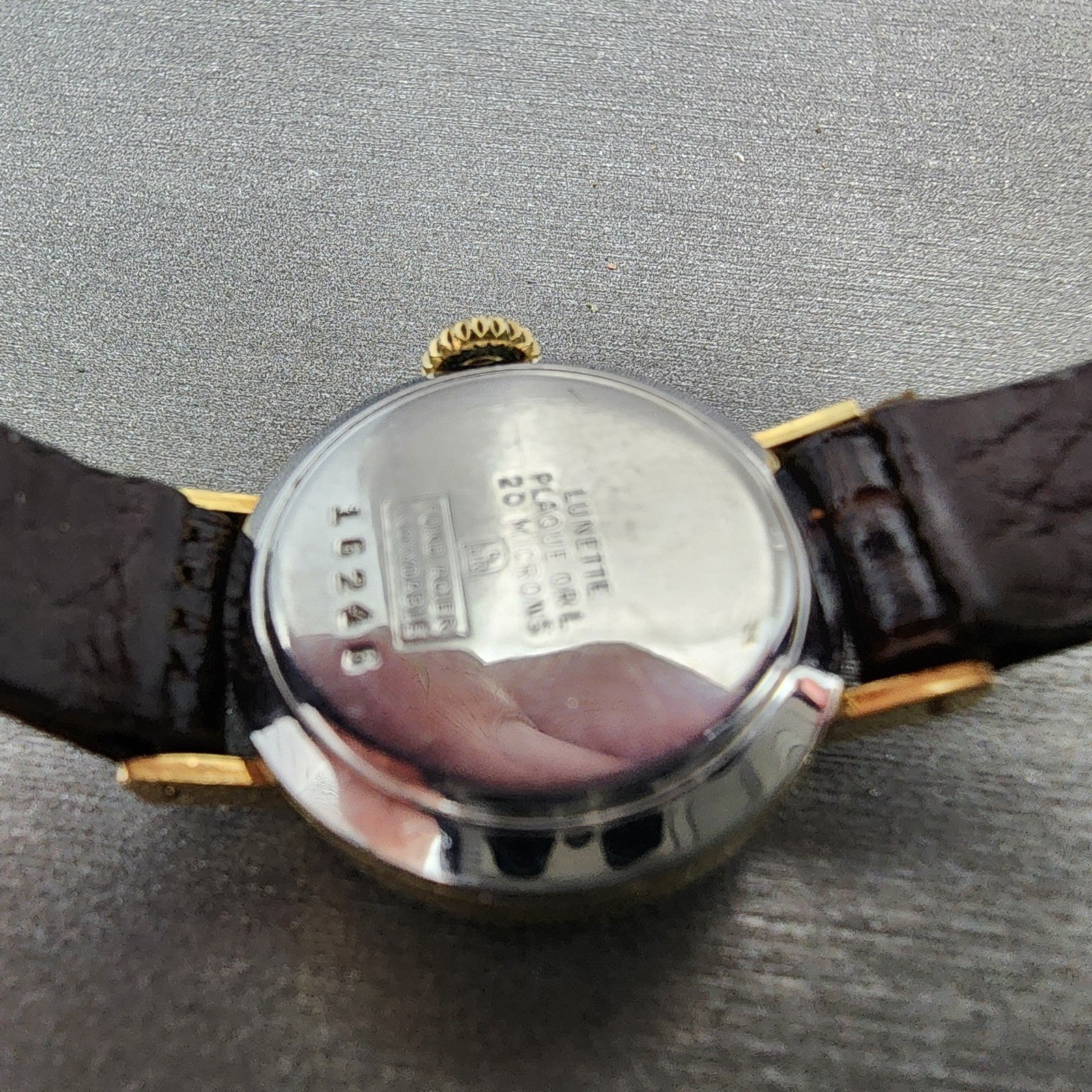 Bucherer Watch Women 21mm White Dial Gold Plated Manual Wind PARTS11