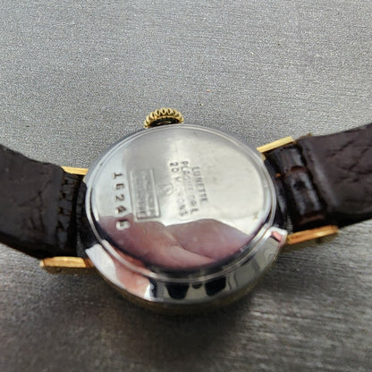 Bucherer Watch Women 21mm White Dial Gold Plated Manual Wind PARTS11