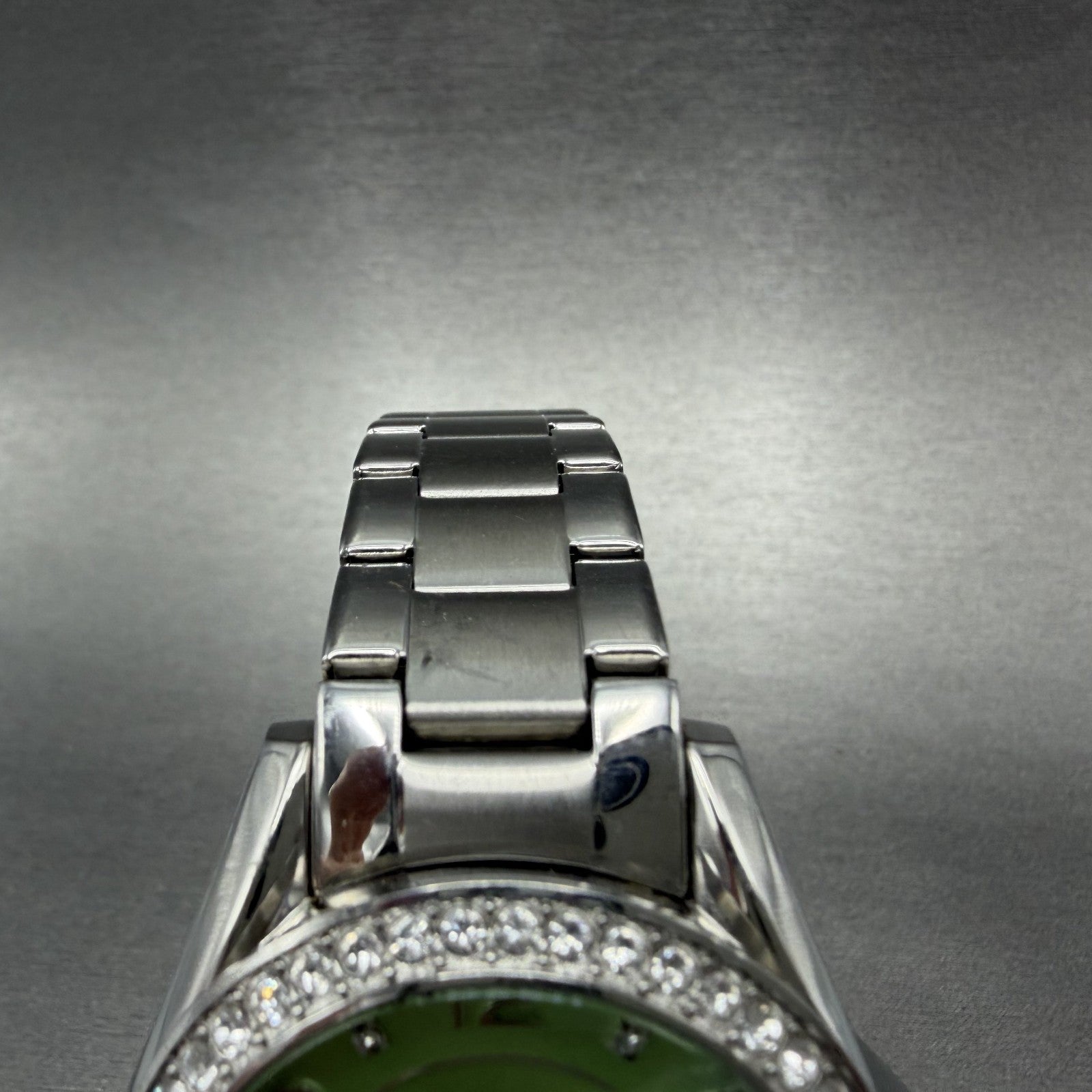 Fossil Riley Watch Women 39mm Green Dial Silver Tone Daydate Round ES3725 NewBat5