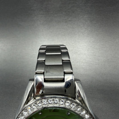 Fossil Riley Watch Women 39mm Green Dial Silver Tone Daydate Round ES3725 NewBat5