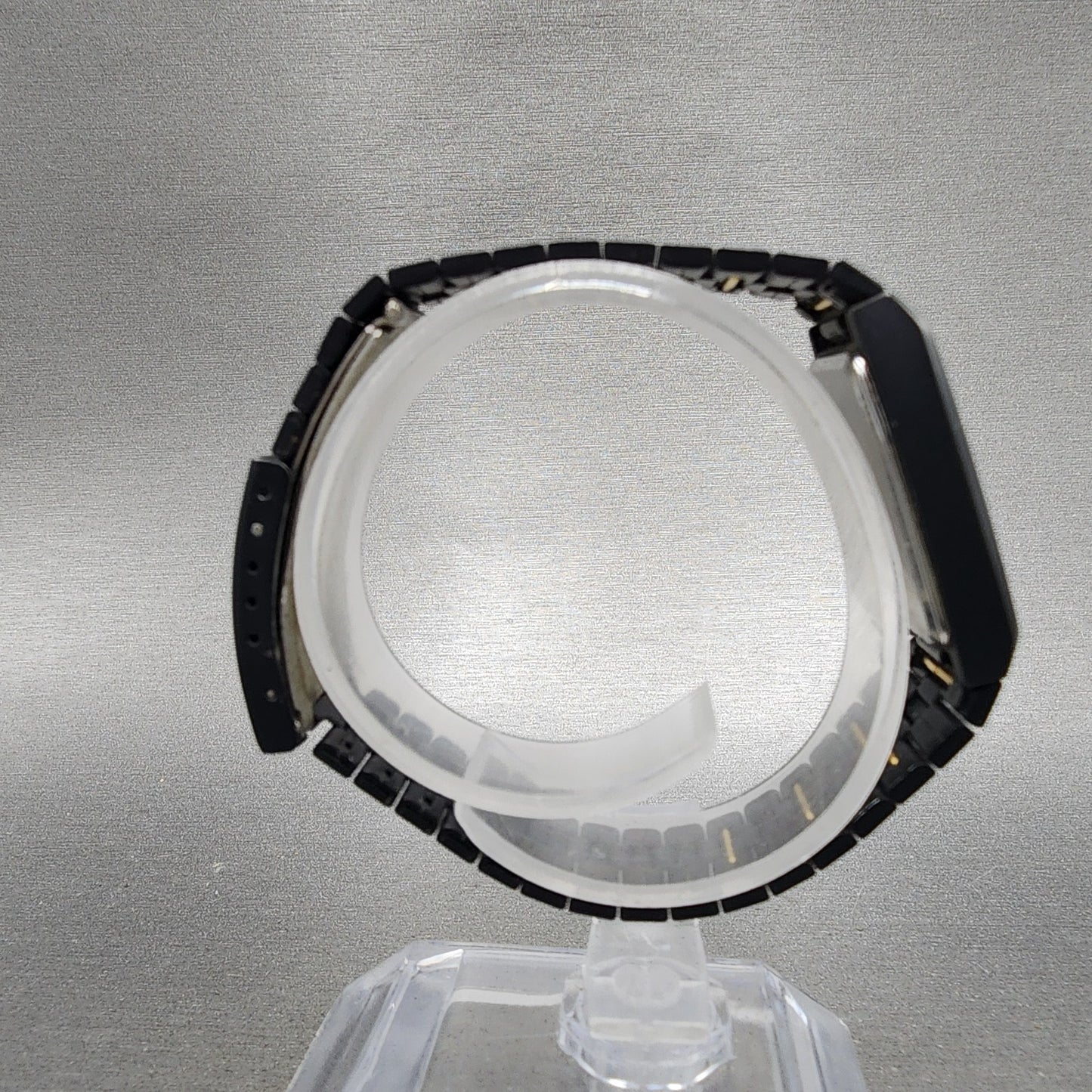 Seiko Watch Women 22mm Analog Digital Black Tone Rectangle E0295619 New Bat ABC8
