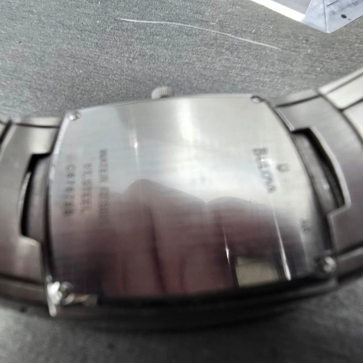 Bulova Watch Men 30mm Black Dial Silver Diamonds Date Rectangle 96E02 New Batt10