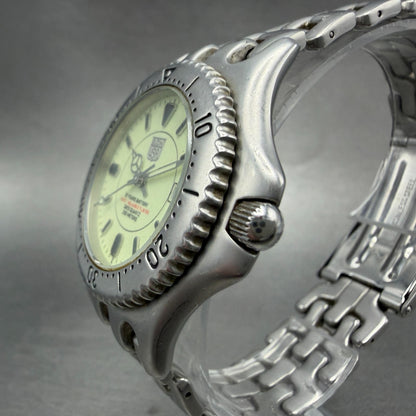 Elgin Dive Watch Men 39mm Green Dial Silver Tone Date Round FK-664 New Battery2