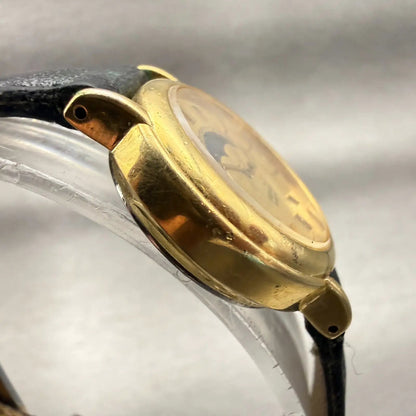 Seiko Moon Phase Watch Men 26mm Gold Dial Gold Tone Round 2A24-0090 New Battery3