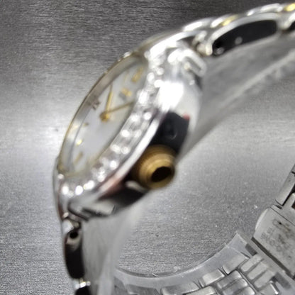 Citizen Eco-Drive Watch Women 21mm MOP Dial Two Tone Gemmed B023-S019249 Works2