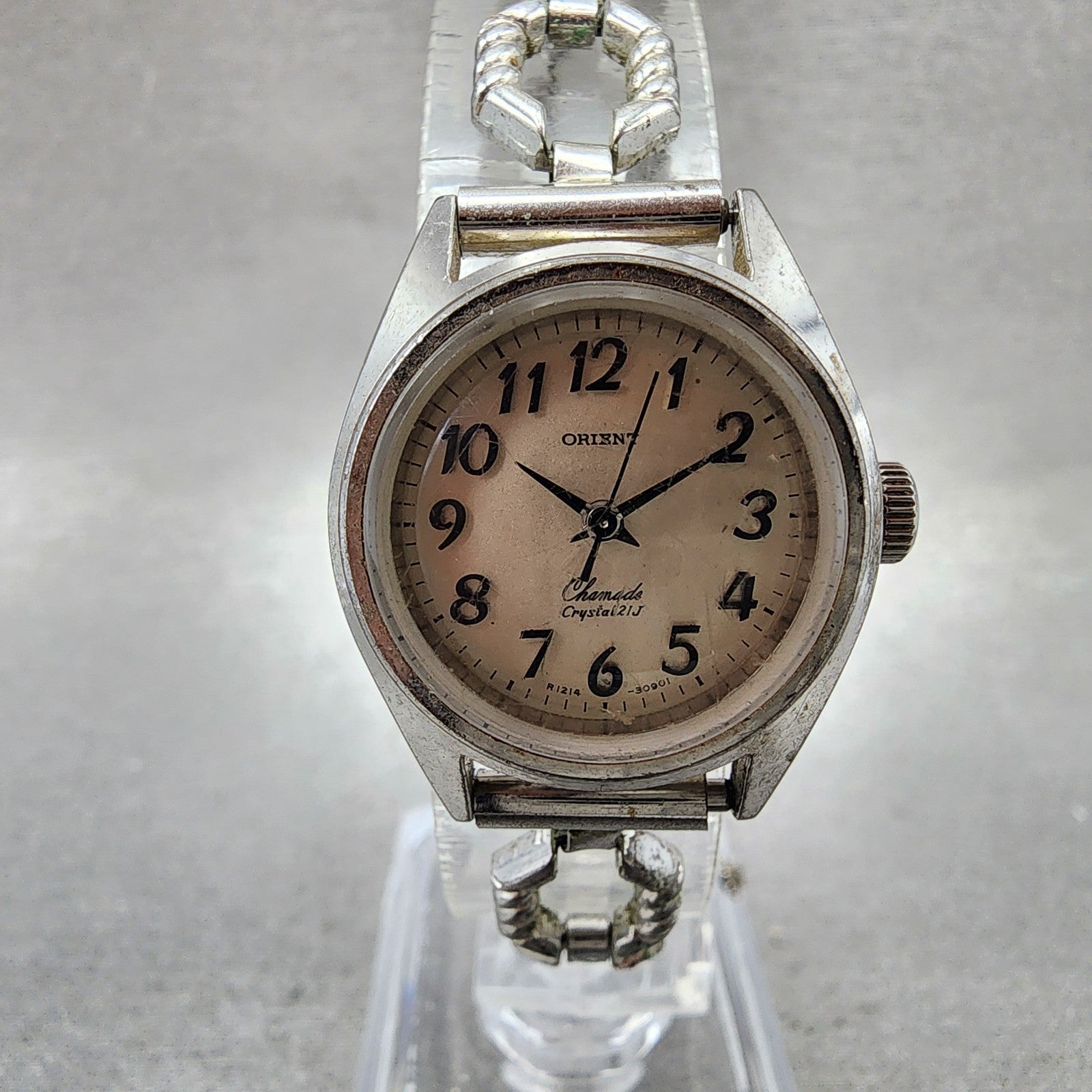 Orient Chamade Watch Women 23mm Silver Dial Silver Tone Manual E12130900 Runs0