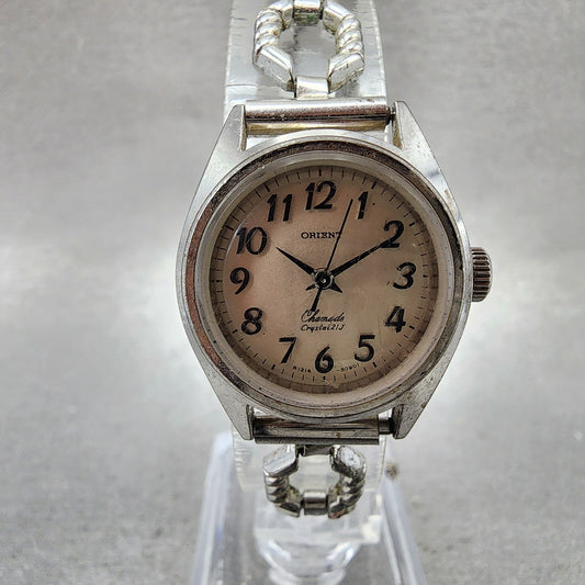 Orient Chamade Watch Women 23mm Silver Dial Silver Tone Manual E12130900 Runs0