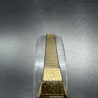 Citizen CQ Tank Watch Women 13mm Champange Dial Gold Tone 2250-223373 New Batt4